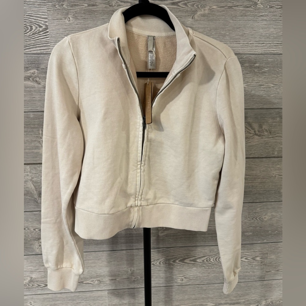 NWT 🎉 Skims Boyfriend Fleece Track Jacket Full Zip